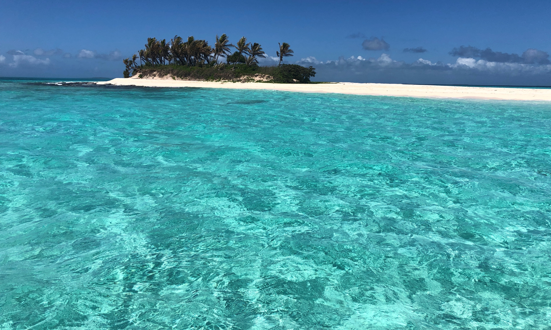 Tropical island with crystal clear water